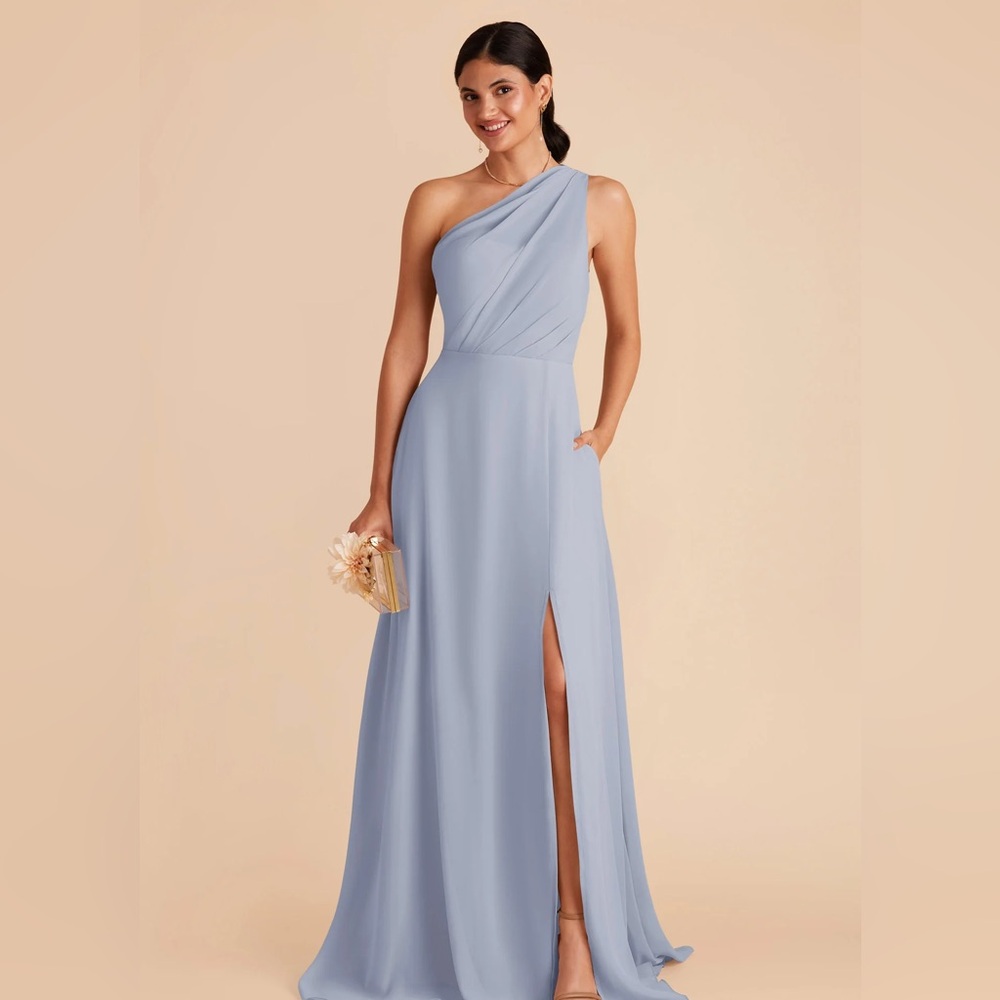 Birdygrey dusty blue bridesmaid dress